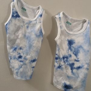 12 month Garanimals blue tie dye tops boys